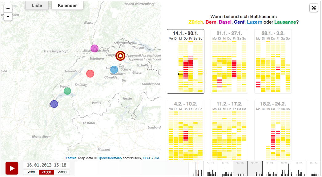 Visualisierung Vorratsdatenspeicherung